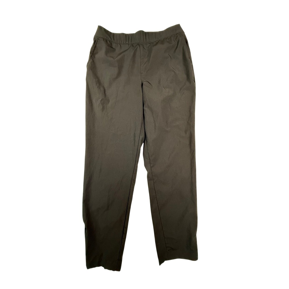 Tommy Bahama Golf Pants Womens M Black Elastic Waist Zip Pocket Ankle Zip Slipon